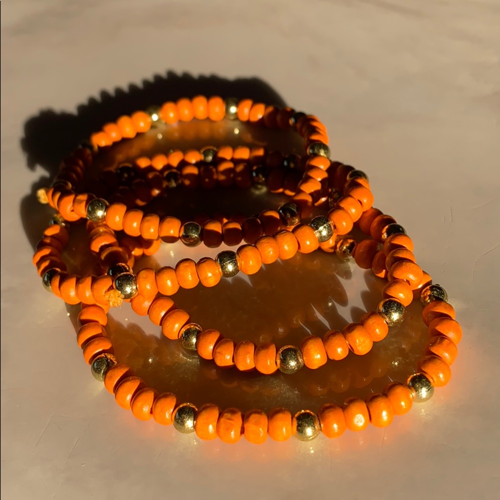 🛍Four wooden bead bracelets set